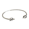 Two Knot 925 Sterling Silver Open Bangle