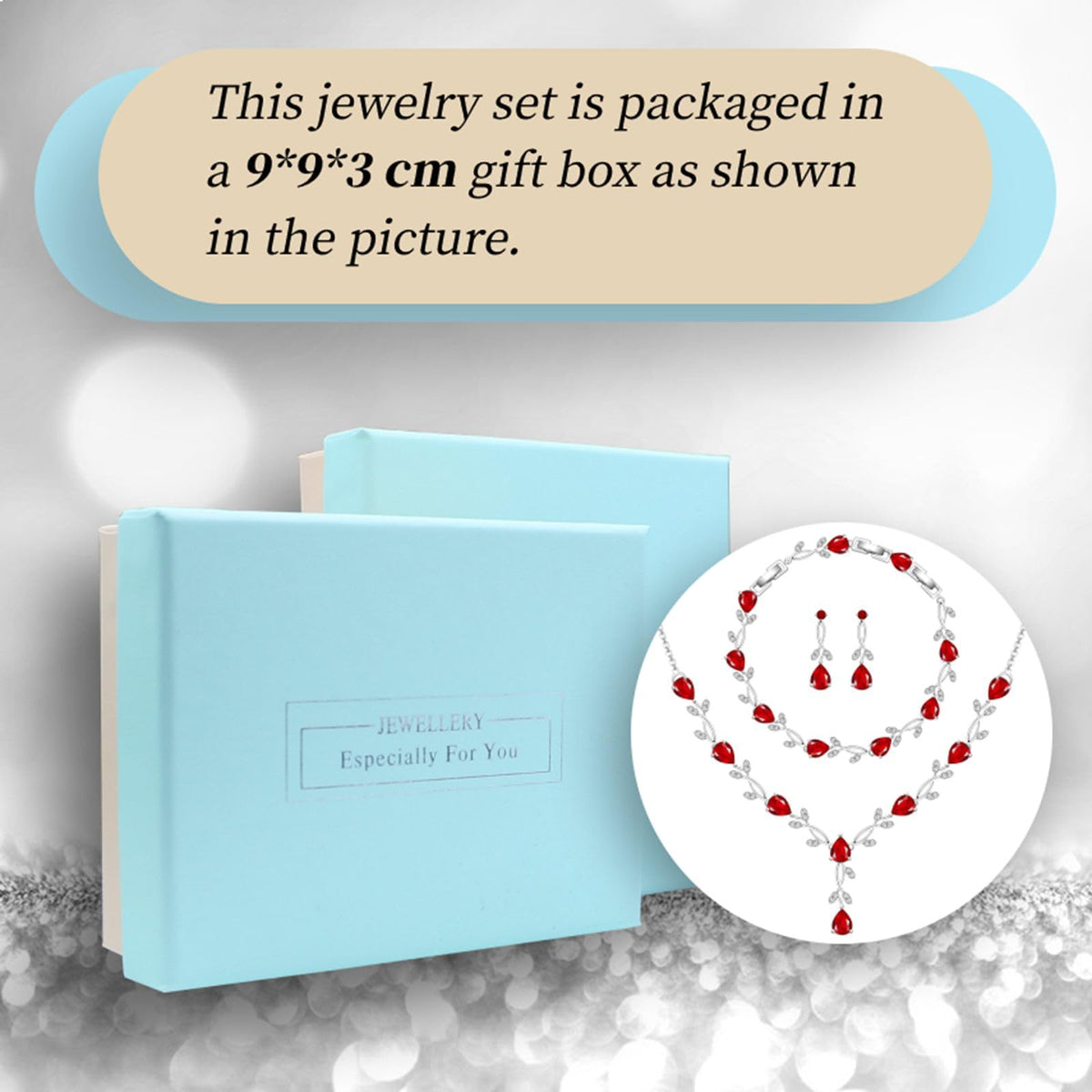 GZWHD Wedding Jewelry Sets for Bride Bridesmaid Women Cubic Zirconia Necklace Earrings Bracelet Set Gift for Mother Friend Wife Daughter Sister Party Prom Jewelry