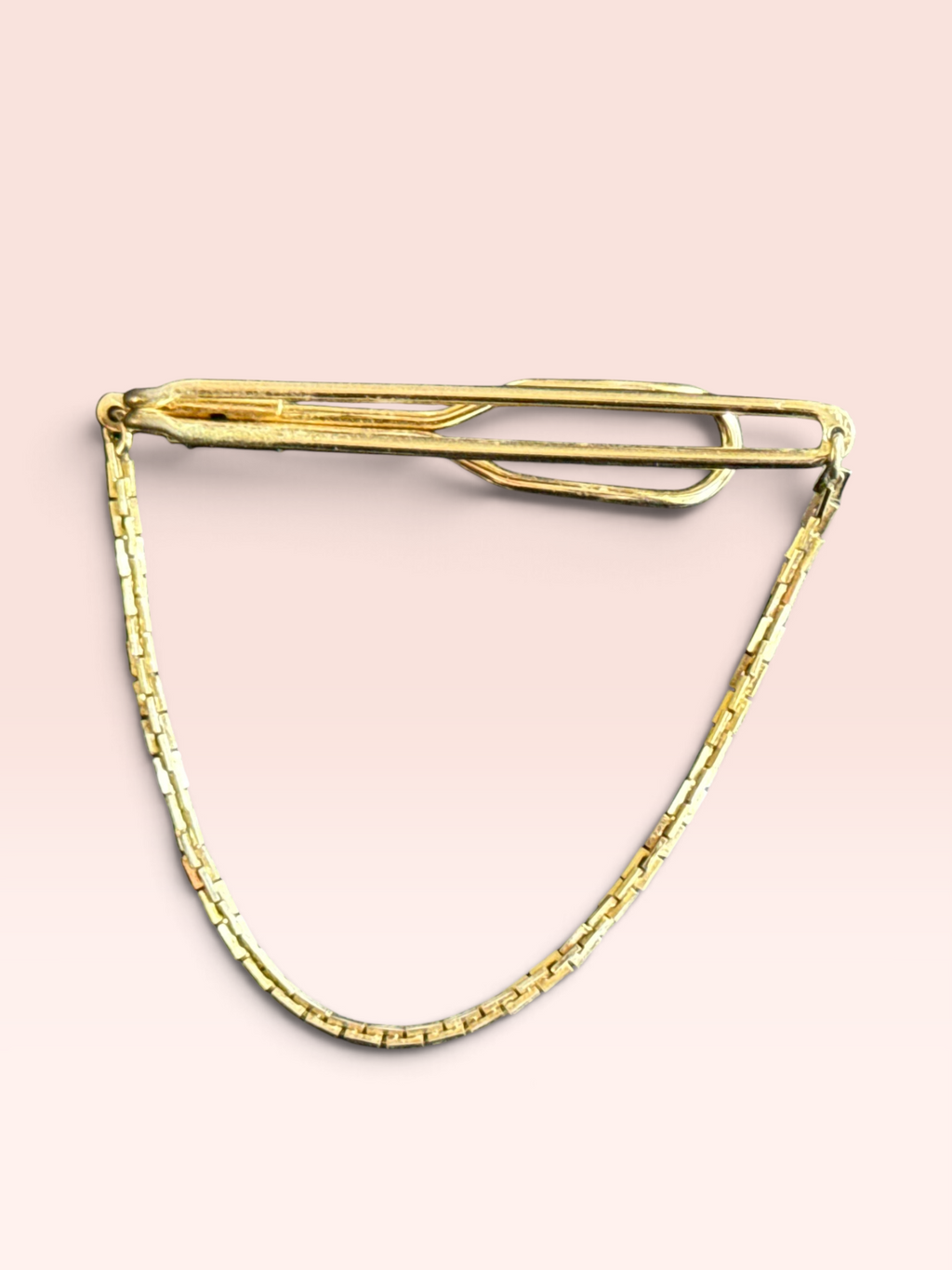 Vintage Swank Tie Clip with Box Chain